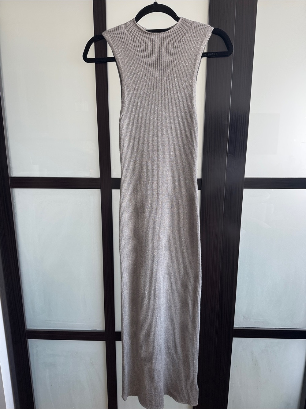 NWT Calvin Klein Sleeveless Maxi Sweater Dress in Light Gray